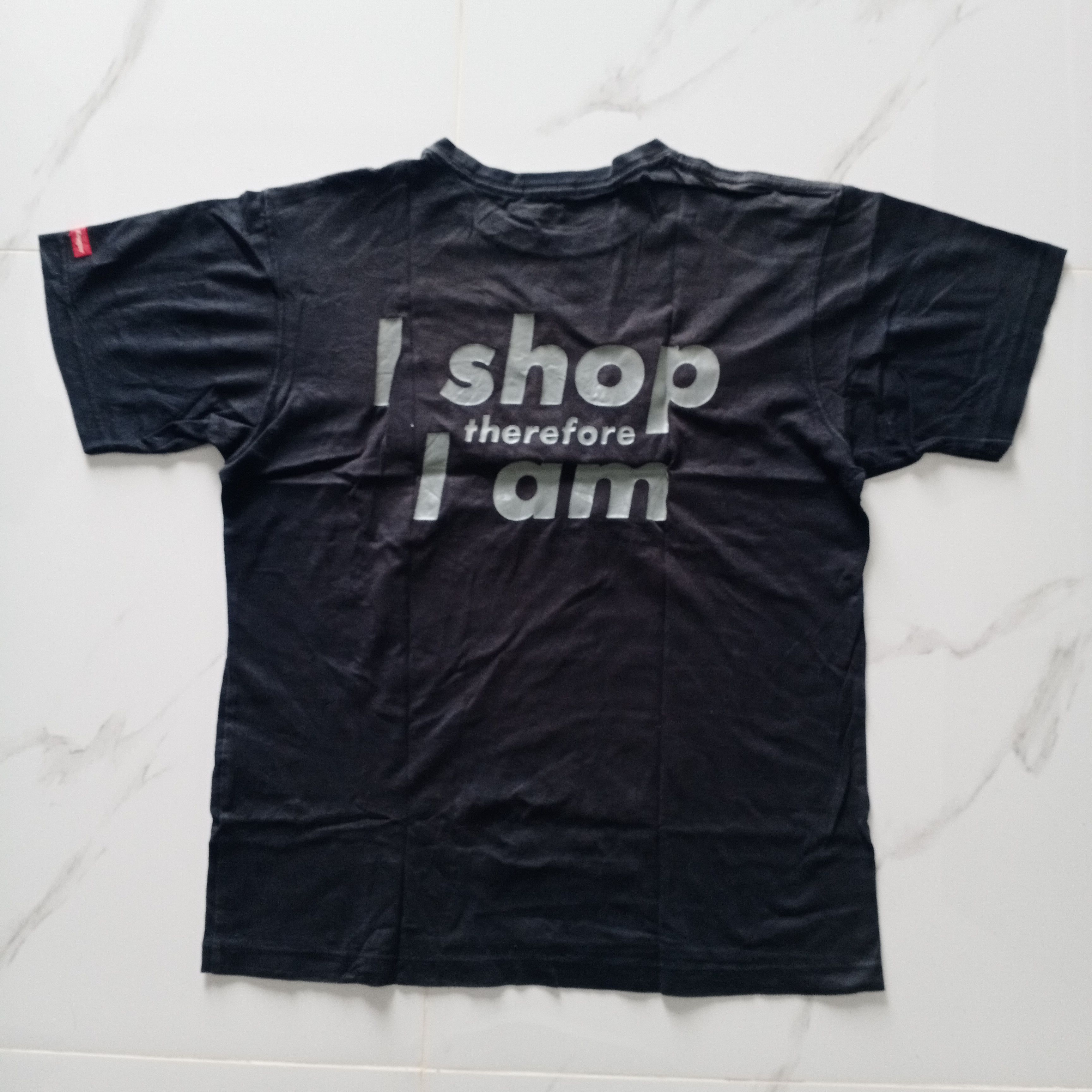 Barbara Kruger × Vintage Vintage Barbara Kruger ‘I shop therefore I am’ t shirt art Size US M / EU 48-50 / 2 - 4 Thumbnail