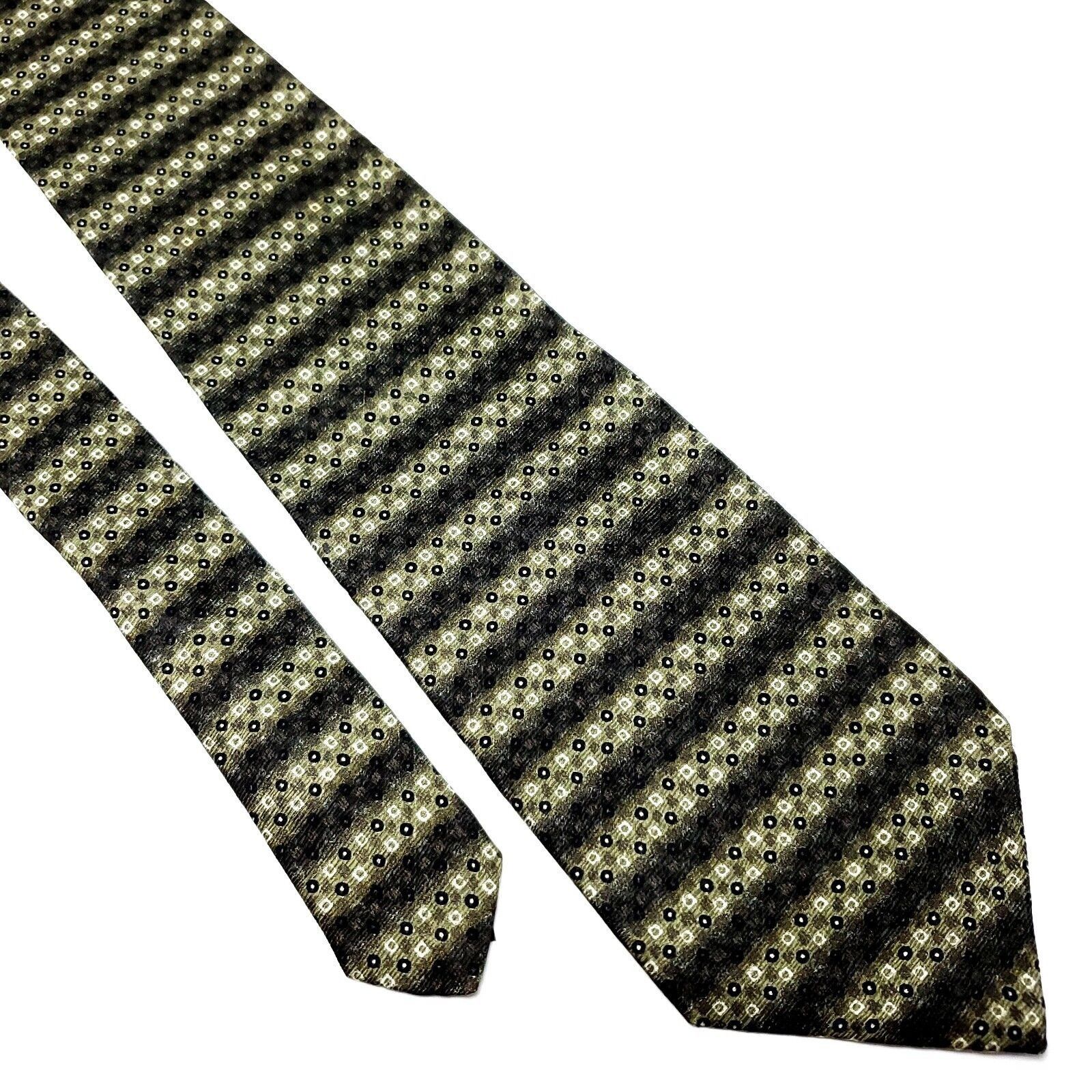 Vintage Monterey Bay Silk Tie J Blades & Co Green Woven Wide Size ONE SIZE - 1 Thumbnail