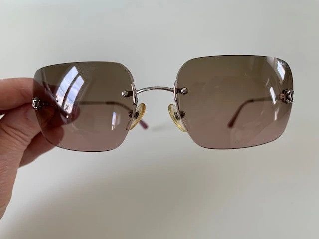 Chanel Chanel Sunglasses 4017 Rhinestone Logo Rimless Vintage Size ONE SIZE - 7 Thumbnail