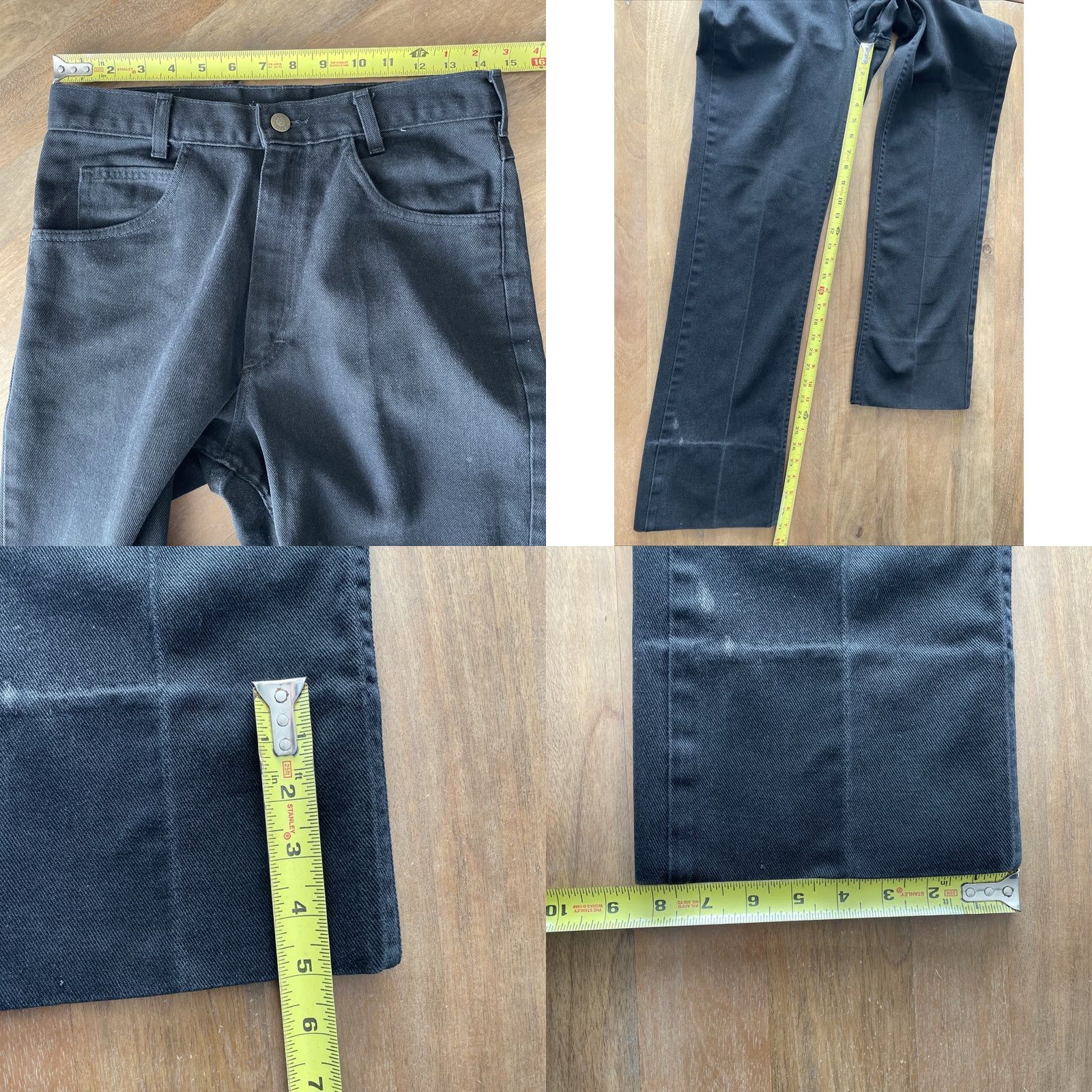 Vintage VINTAGE OshKosh B'gosh Jeans Mens 29x31 Black Denim Talon Zipper Workwear Painter Pant Size US 29 - 10 Thumbnail