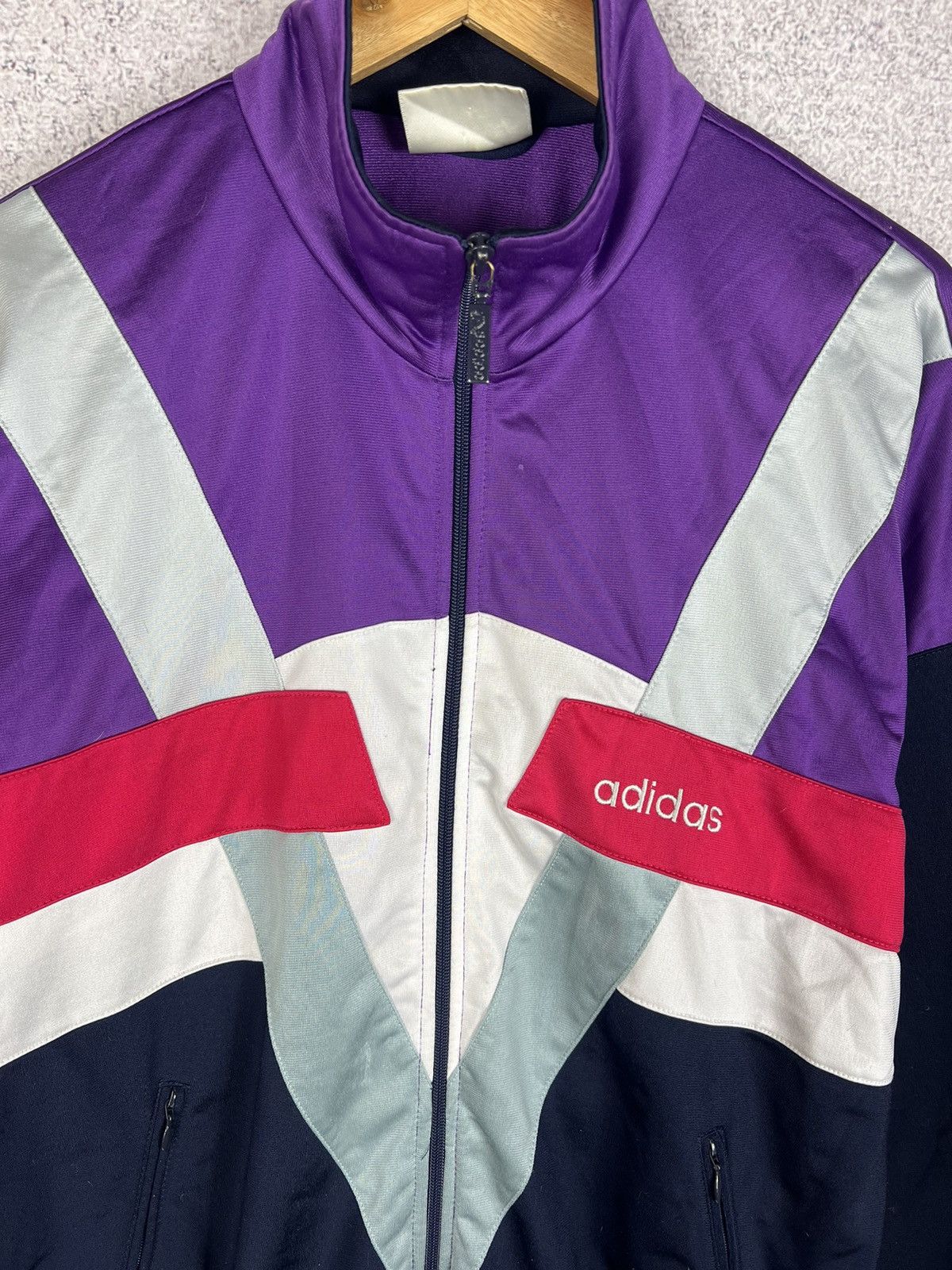 Vintage Vintage 90s Adidas Multicolour Track Top Jacket Size US S / EU 44-46 / 1 - 4 Thumbnail