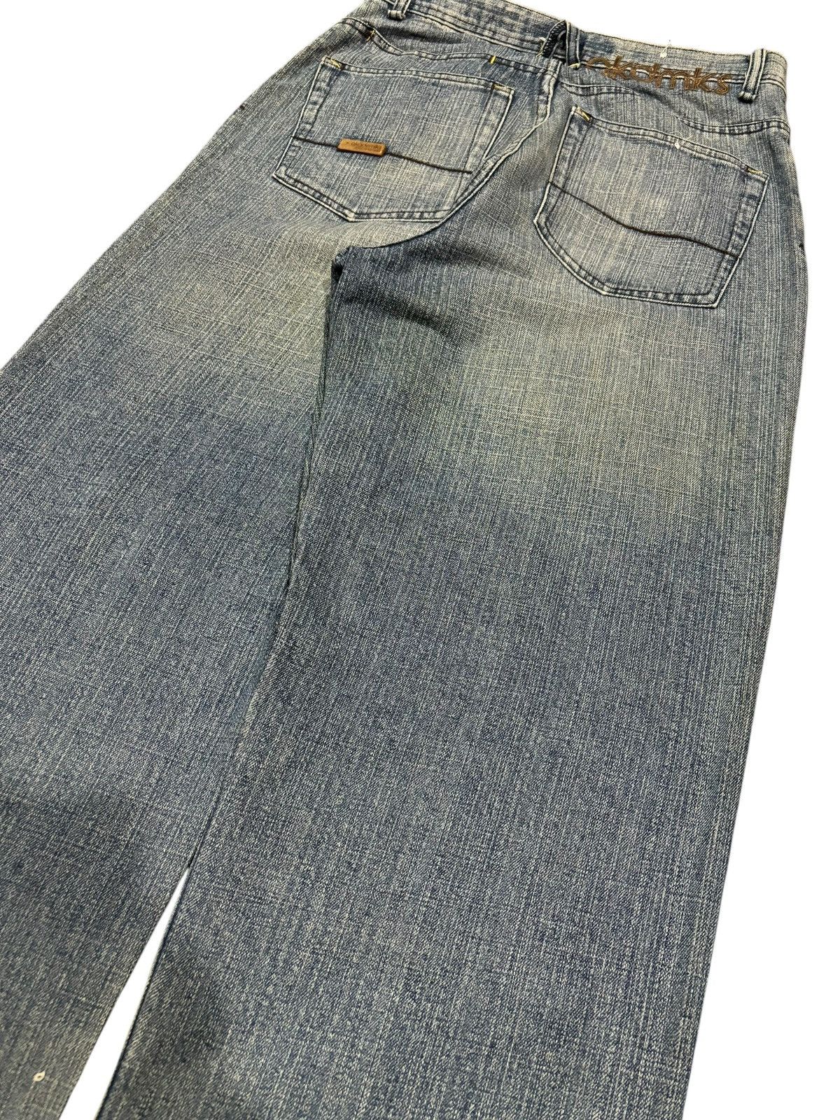 Akademiks × If Six Was Nine 90s Vtg Akademiks Baggy Wide Leg Patchwork Distressed Jeans Size US 32 / EU 48 - 6 Thumbnail