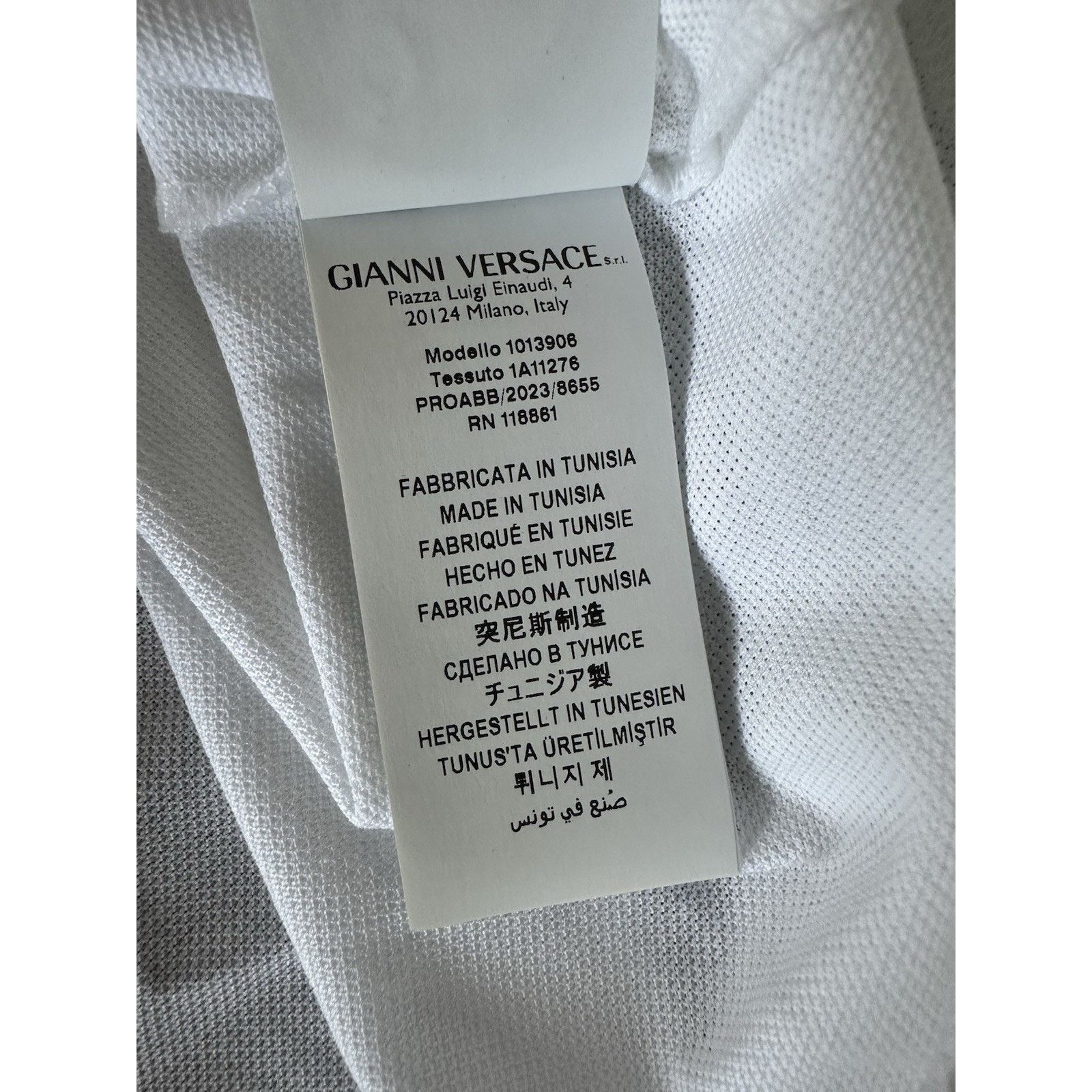 Versace Versace White Piquet Cotton Polo Shirt 2XL 1013906 NWT $800 Size US XXL / EU 58 / 5 - 8 Thumbnail