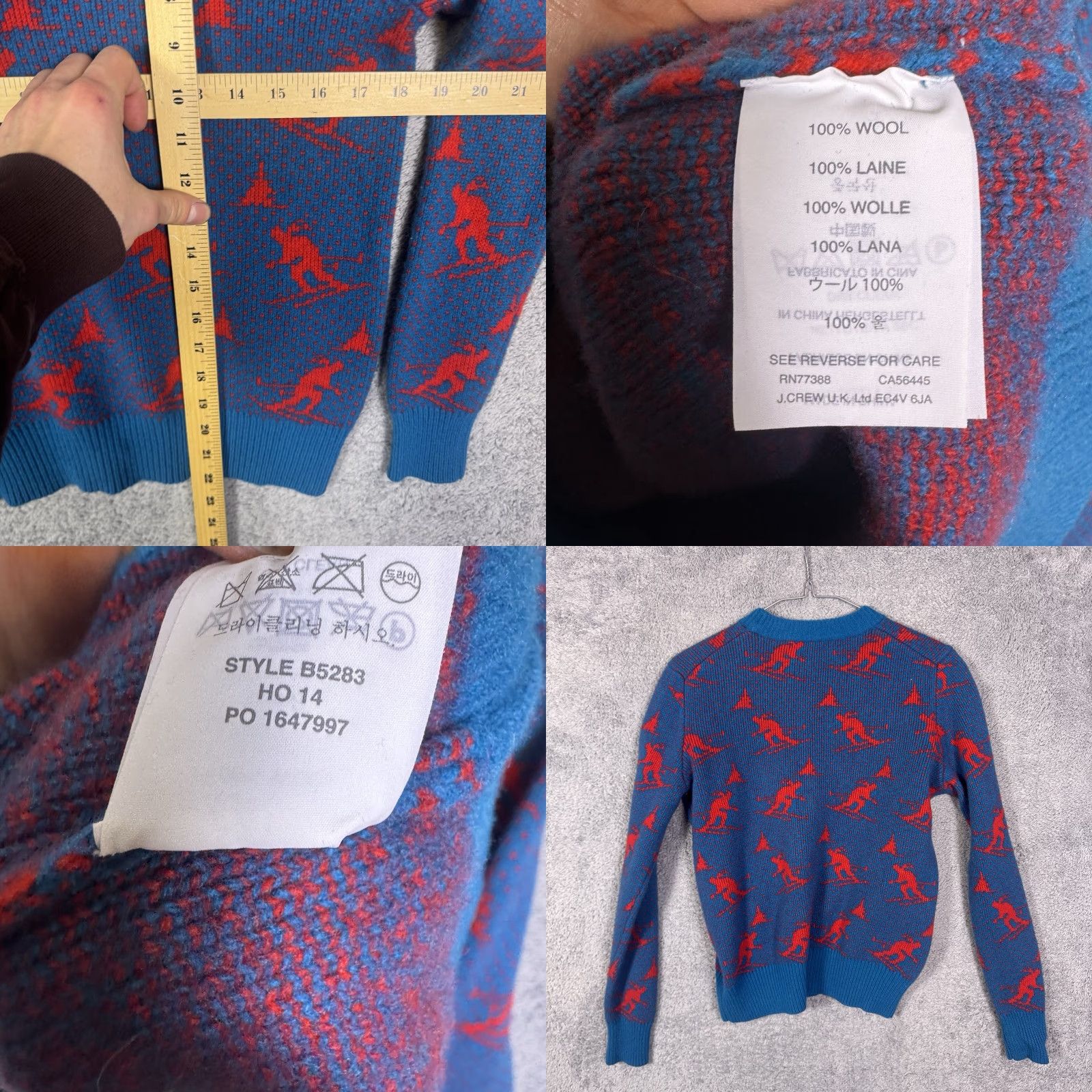 J.Crew J.CREW Sweater Men’s S 100% Wool Black Label Knit Ski All Over Print Pullover Knit Wool Crew Neck Long Sleeve Casual Winter City Preppy Hipster Mens Size US S / EU 44-46 / 1 - 8 Thumbnail