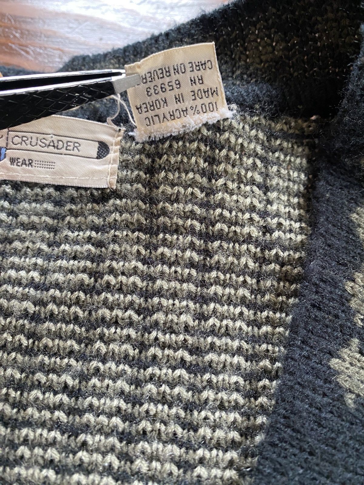 Vintage Vintage 70’s American Crusader Striped Knit Cardigan Sweater Size US L / EU 52-54 / 3 - 6 Thumbnail
