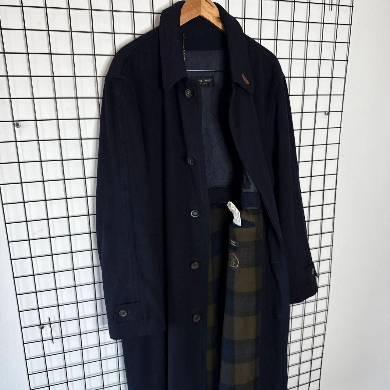 Vintage Vintage 90s Cashmere Coat Navy Long Wool Oversize Size US L / EU 52-54 / 3 - 4 Thumbnail