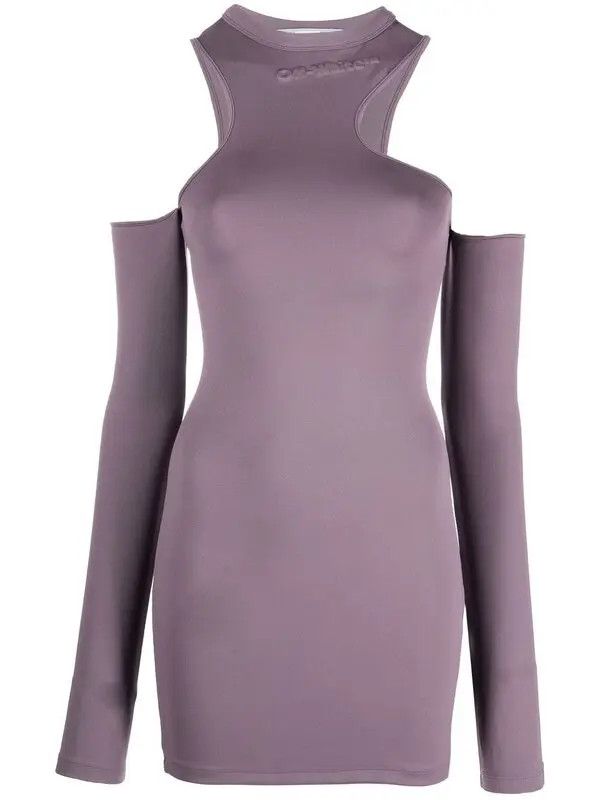 Off-White o1y1225 Mini Dress in Mauve Size M / US 6-8 / IT 42-44 - 1 Thumbnail