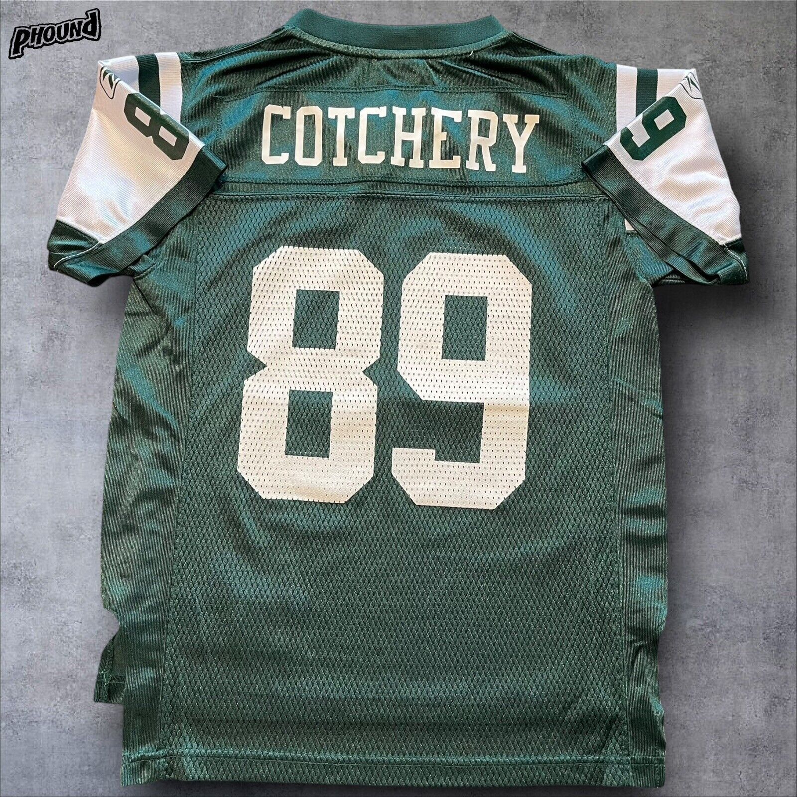 Reebok Jerricho Cotchery Jersey Youth M Green Reebok New York Jets Grailed