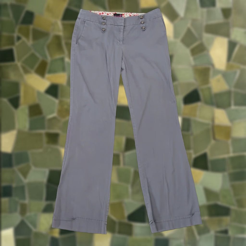 Vintage VINTAGE Flirtatious Pants Women Low Rise Bootcut Gray 5 Regular Cotton Inseam 29 Casual Size 27" / US 4 / IT 40 - 1 Thumbnail