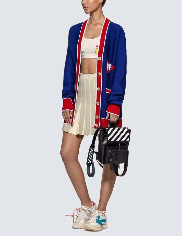 Off-White o1y1225 Logo Mini Skirt in Light Green/White Size 27" / US 4 / IT 40 - 4 Thumbnail