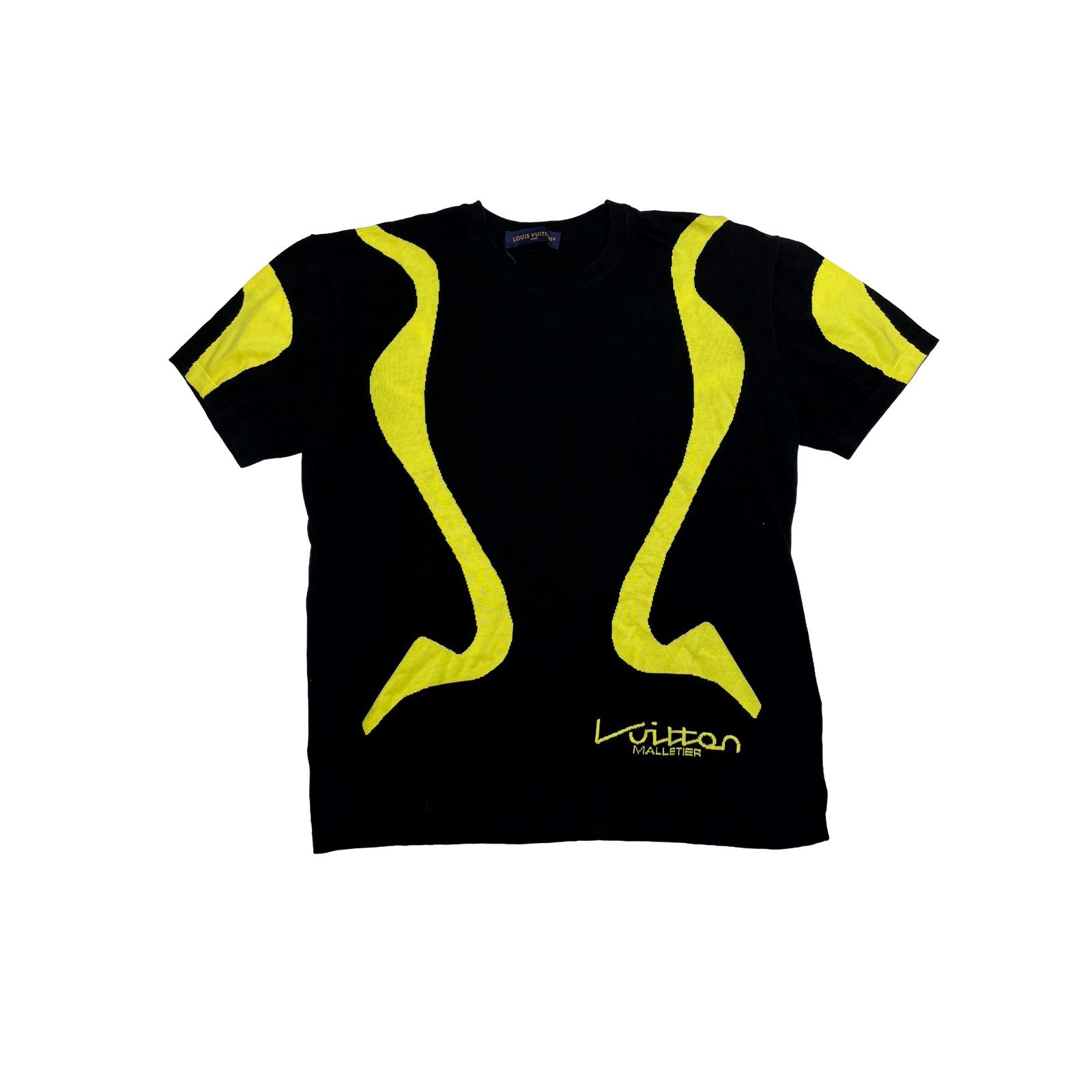 Louis Vuitton LV Cashmere Black & Yellow Tee Size US XL / EU 56 / 4 - 1 Thumbnail