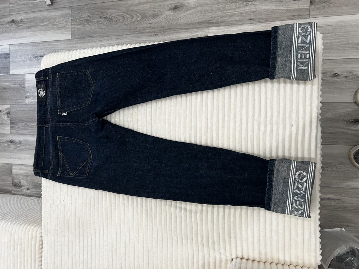 Kenzo Kenzo Blue Denim Reversible Cuffed Jeans Size US 31 - 10 Thumbnail