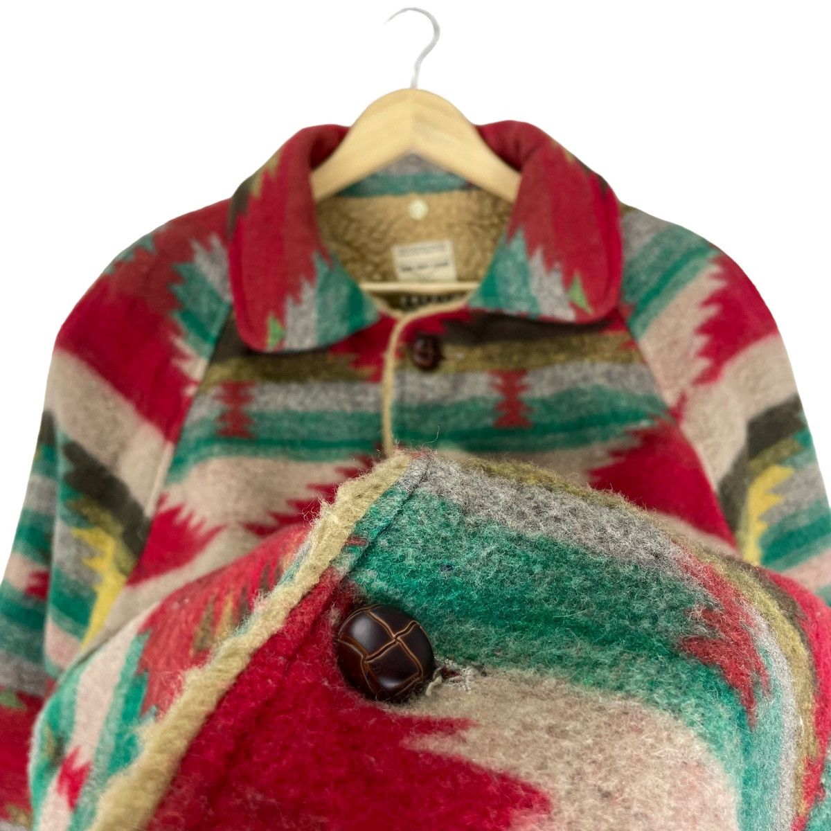 Japanese Brand × Native ☀️YOKOHAMA STAFF Y.S NATIVE SHERPA WOOL BUTTON JACKET Size US M / EU 48-50 / 2 - 5 Thumbnail