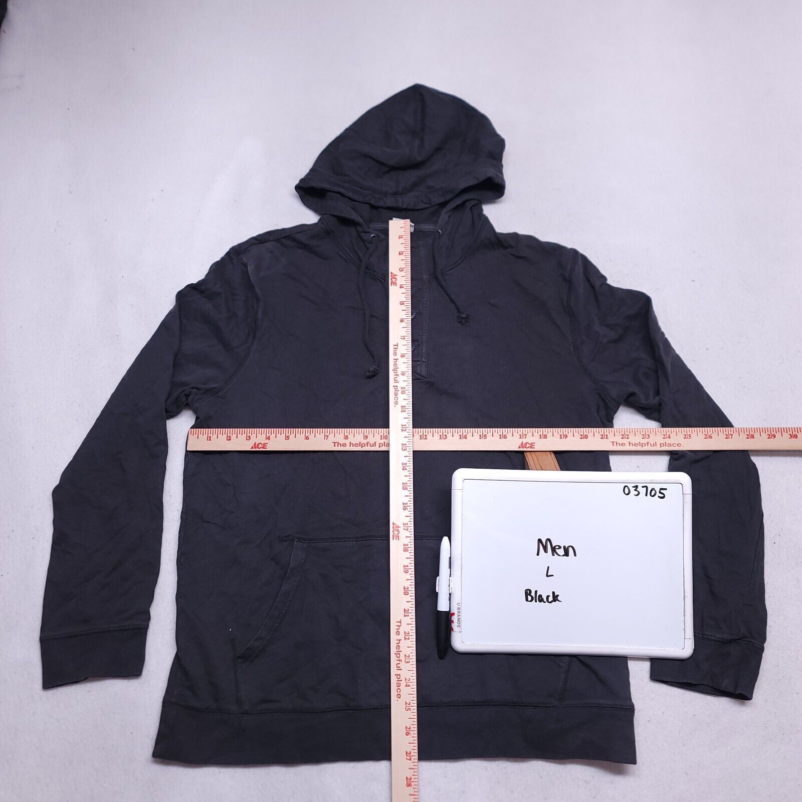 Merona Merona Casual Pullover Hoodie Mens Size Large L Black Size US L / EU 52-54 / 3 - 6 Thumbnail