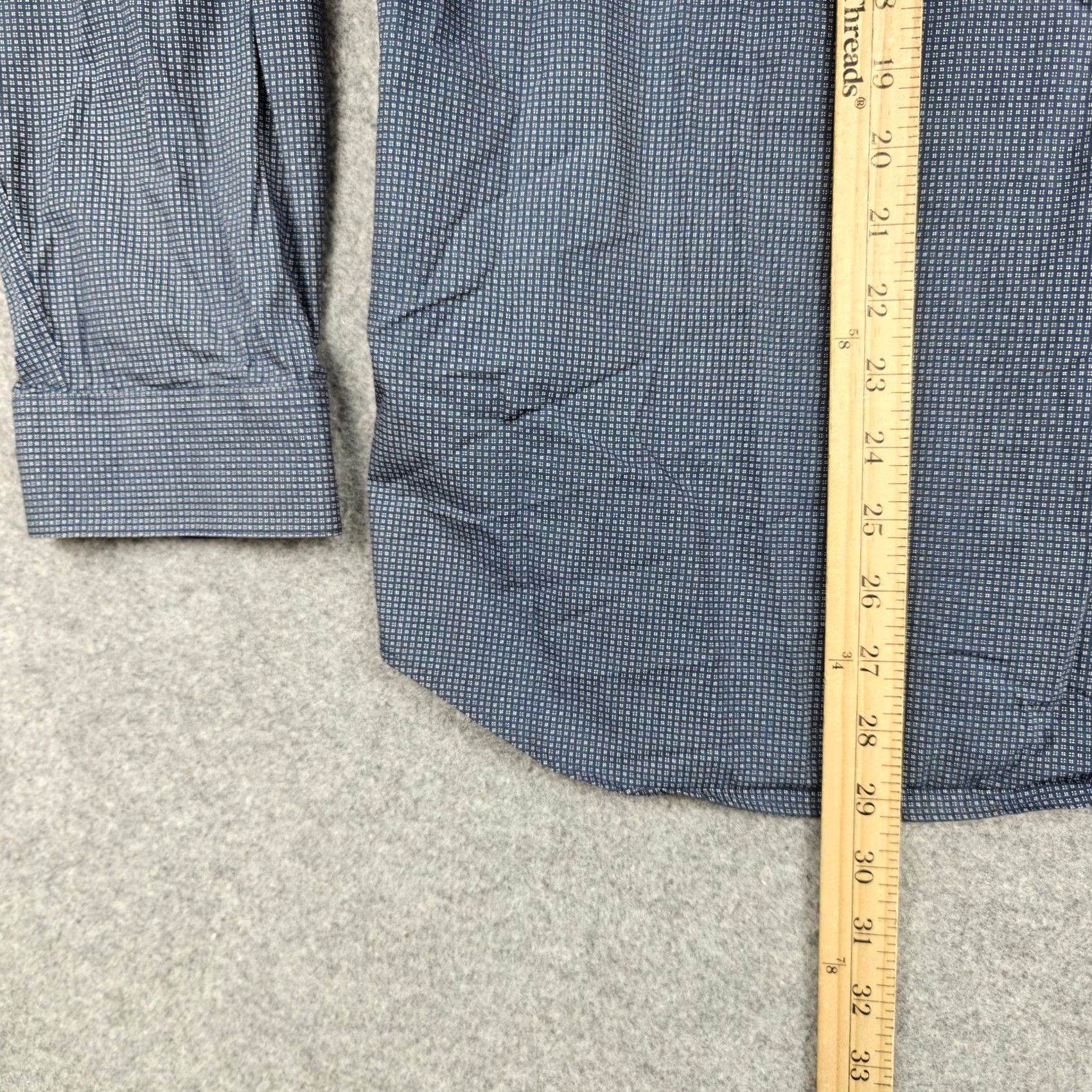 Theory Theory Dress Shirt Mens 2XL Blue Graphic Dot Regular Fit Long Sleeve Button Up Size 48R - 6 Thumbnail