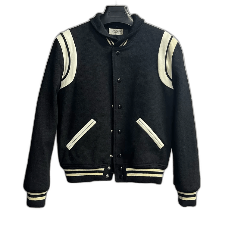 Saint Laurent Paris Classic Black Striped Casual Baseball Jacket-2507 Size US M / EU 48-50 / 2 - 1 Thumbnail