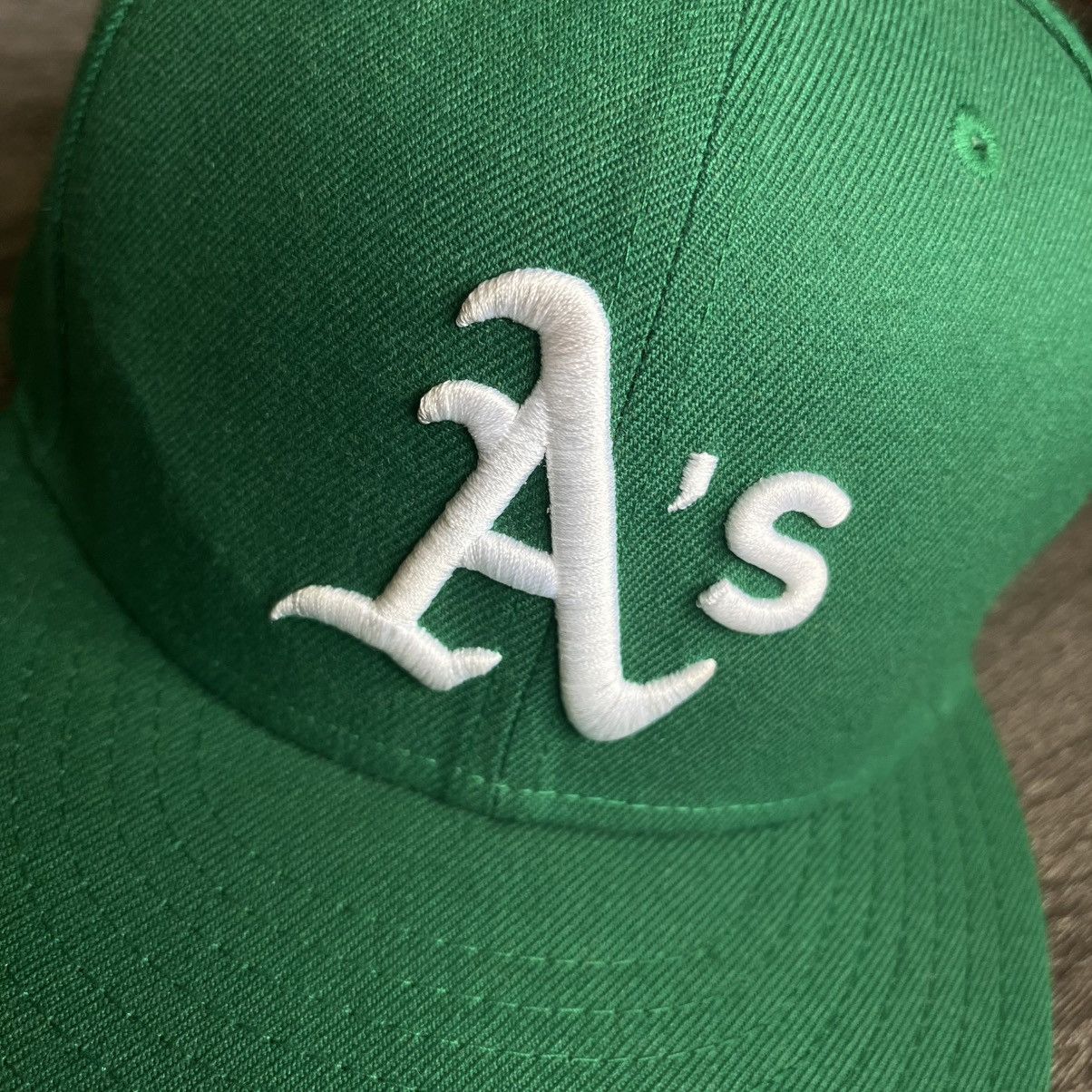 MLB Vintage Oakland Athletics Alternate Green Fitted Hat 7 1/2 Size ONE SIZE - 4 Thumbnail
