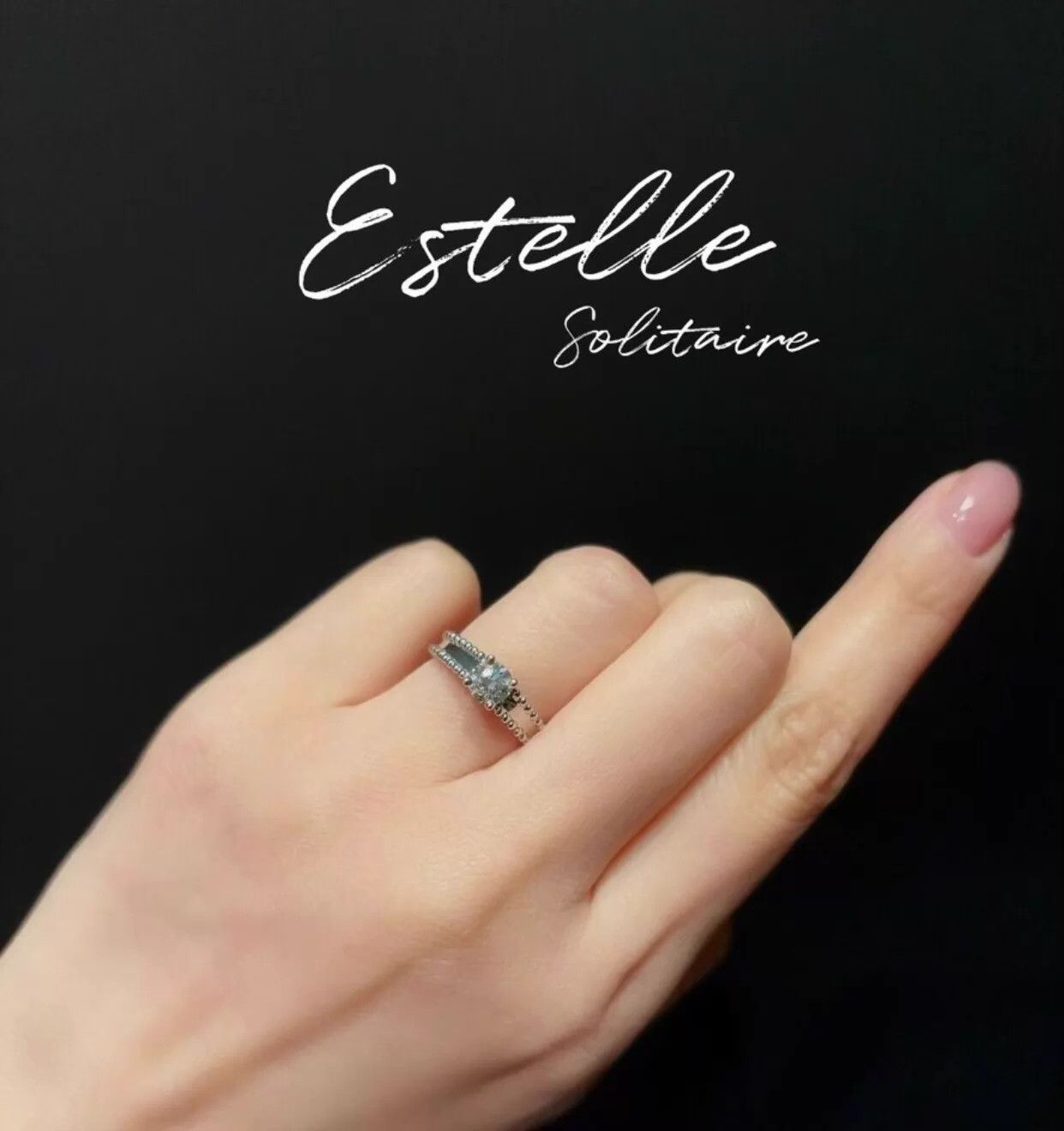 Van Cleef & Arpels VC&A Estelle 0.3ct EVVS1 Diamond Pt Ring 49 new Size ONE SIZE - 2 Thumbnail