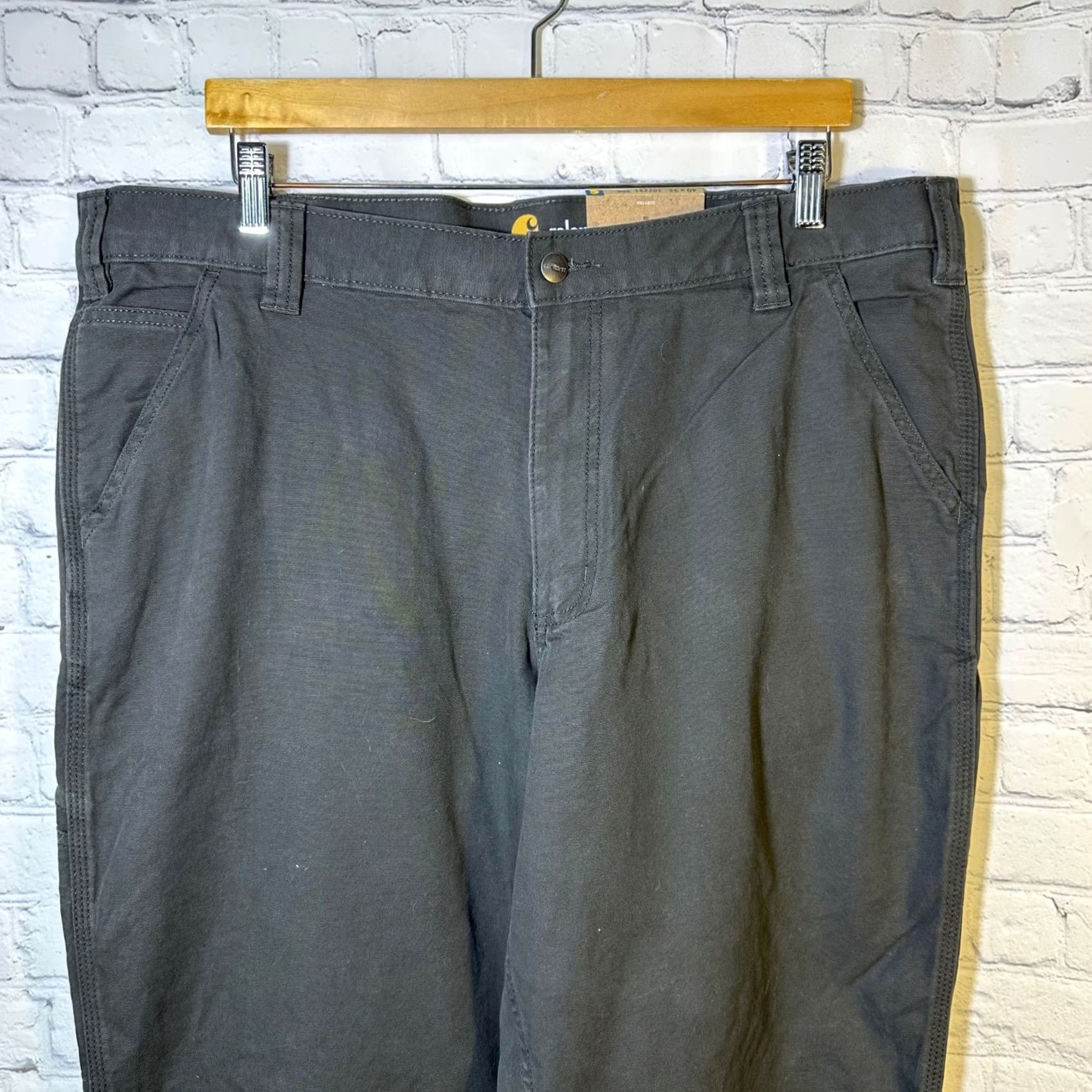Carhartt VINTAGE Carhartt Rugged Flex Rigby Dungaree Pants Mens 40x32 Gray Size US 40 / EU 56 - 3 Thumbnail