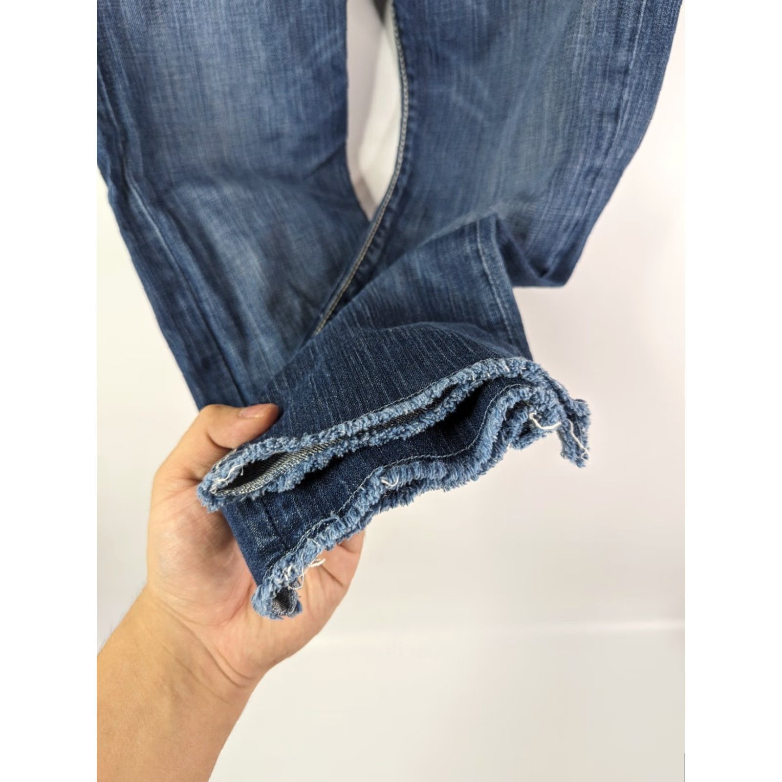 Vintage BKE Buckle Jeans Blue Addison Crop Raw Hem Low Rise Dark Wash Stretch Womens 26 Denim Regular 5-Pocket Size 26" / US 2 / IT 38 - 5 Thumbnail