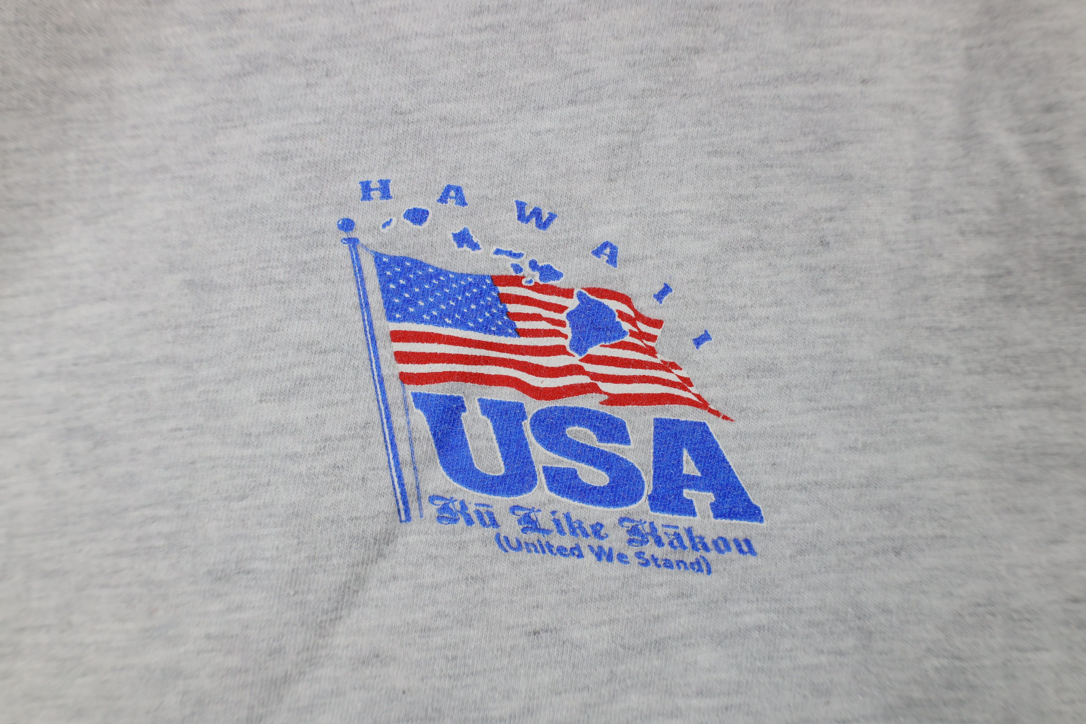 Vintage Vintage 90s United We Stand Hawaii Short Sleeve T-Shirt Size US XXL / EU 58 / 5 - 4 Thumbnail