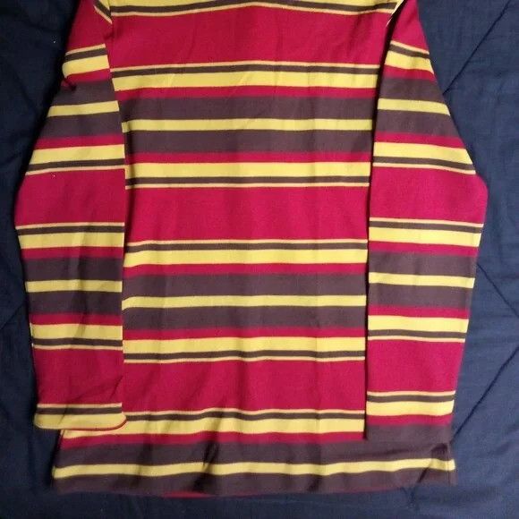 Other Vintage 70s Striped Polyester Turtleneck Shirt Top Size M / US 6-8 / IT 42-44 - 3 Thumbnail