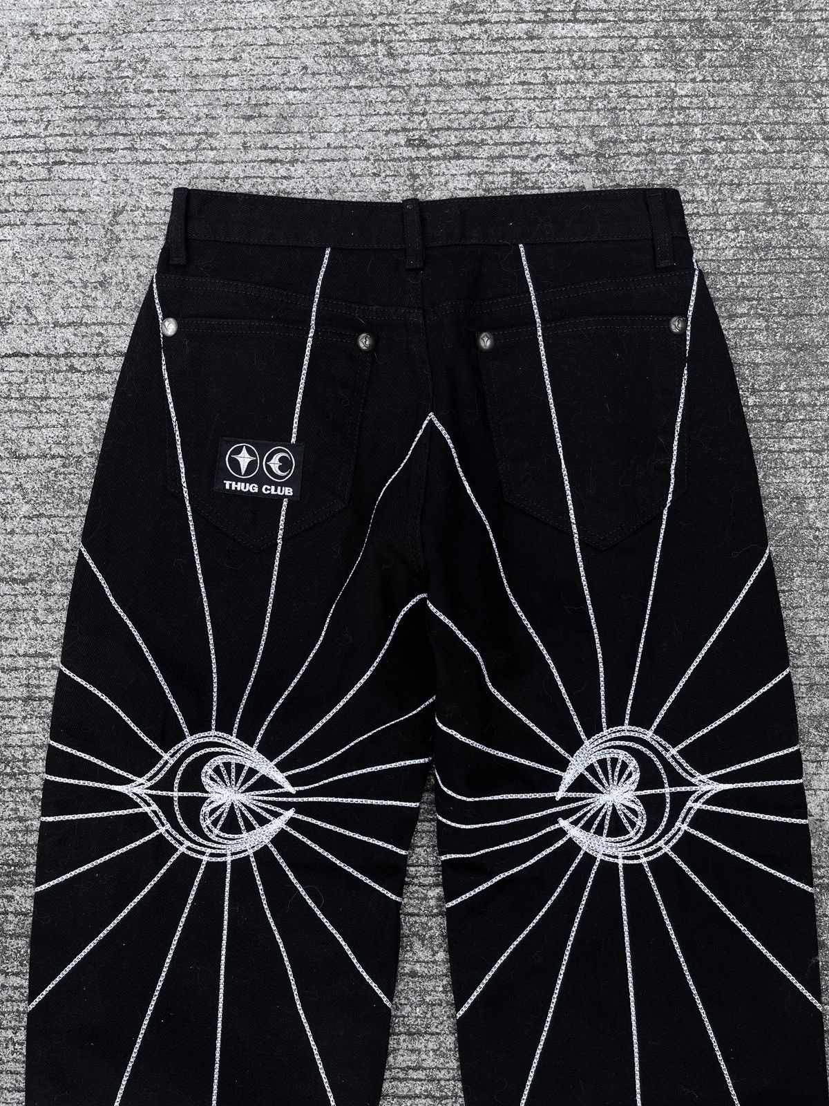 Thug Club Thug Club Chain Stitch Black Denim Size US 31 - 10 Thumbnail