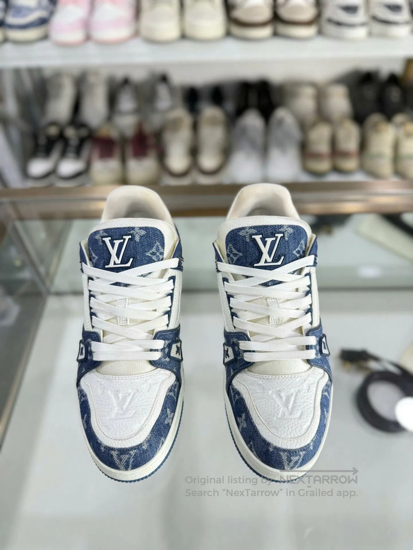 Louis Vuitton Louis Vuitton LV Trainer Blue White. Size US 9 / EU 42 - 2 Thumbnail