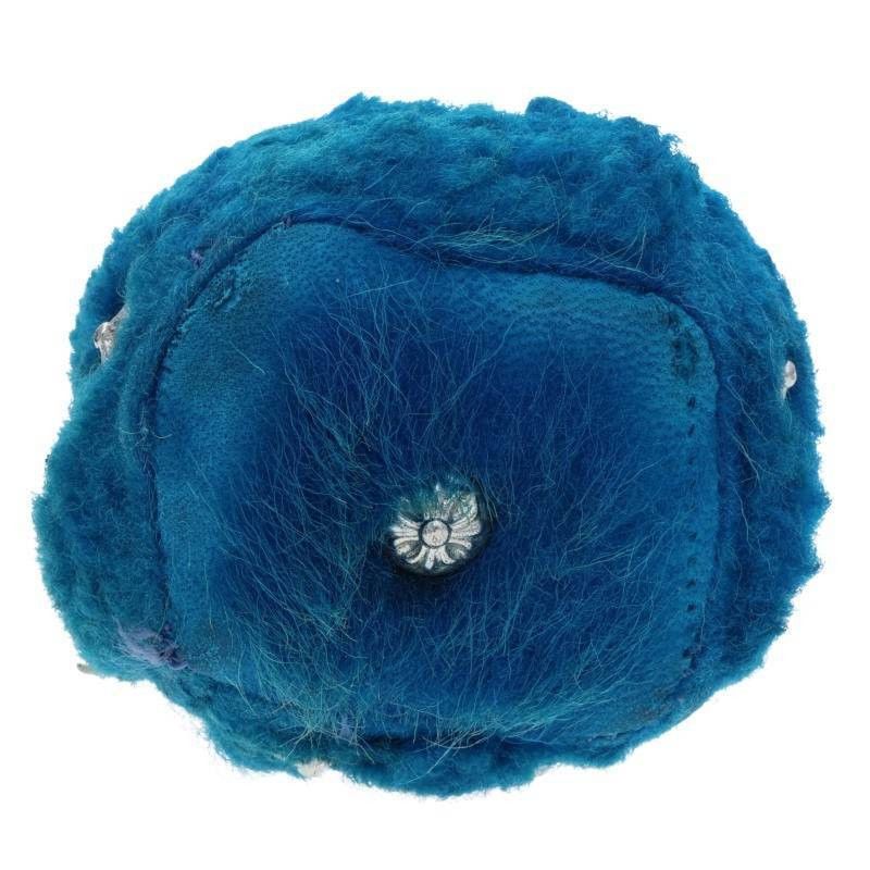 Chrome Hearts Fuzzy Dice Key Ring Cross Button