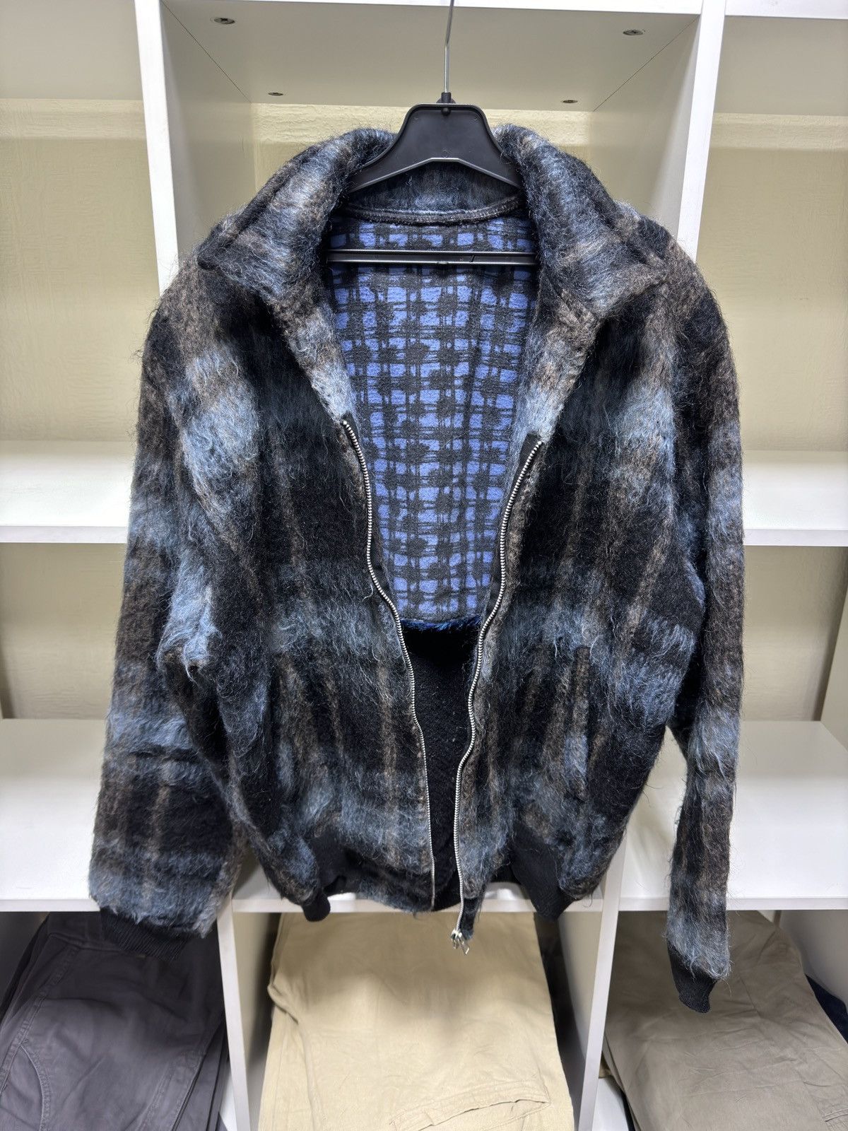 Vintage Vintage 80s Mohair American Style Work Jacket Size US L / EU 52-54 / 3 - 3 Thumbnail