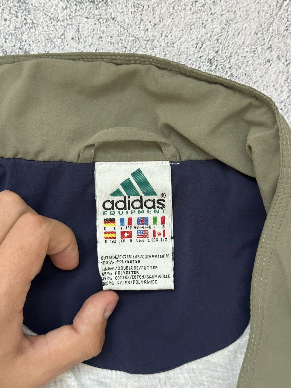 Adidas Vintage Adidas Equipment Double-Sided Jacket Big Logo E Size US L / EU 52-54 / 3 - 13 Thumbnail