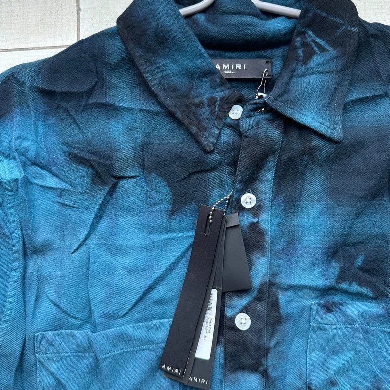 Amiri Amiri 18AW blue dyed shirt Size US M / EU 48-50 / 2 - 2 Thumbnail