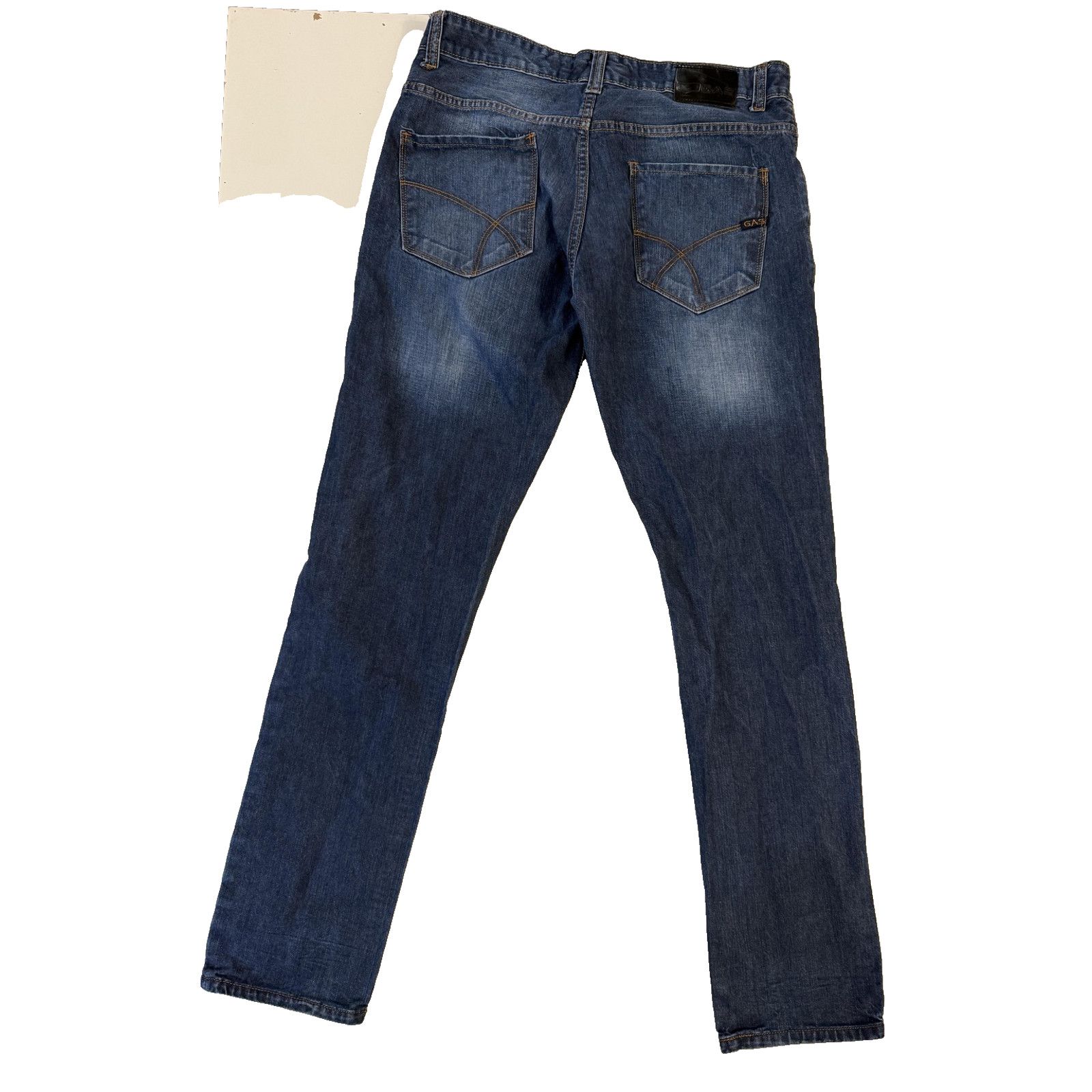 GAS Gas Jeans Mens 36x34 Denim Straight Distressed Pocket Hit Size US 36 / EU 52 - 7 Thumbnail