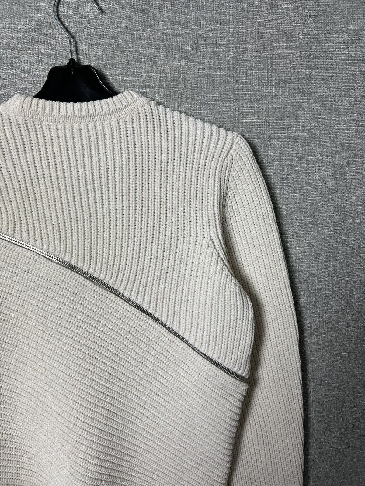 Alexander Wang ALEXANDER WANG Asymmetrical Zip Peel Away Knitted Sweater Size M / US 6-8 / IT 42-44 - 16 Thumbnail