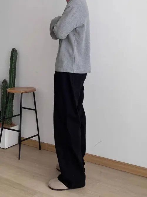 Japanese Brand Vintage Loose Wide Leg Workwear Black Casual Pants Size US 30 / EU 46 - 4 Thumbnail