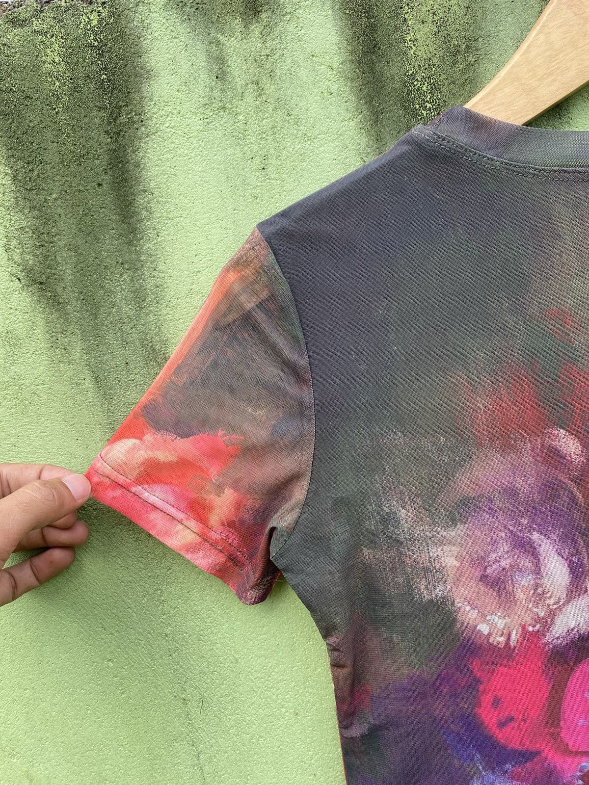 Japanese Brand H&D Artistic Floral Painting Dark Tone Tee Grunge Aesthetic Size L / US 10 / IT 46 - 9 Thumbnail