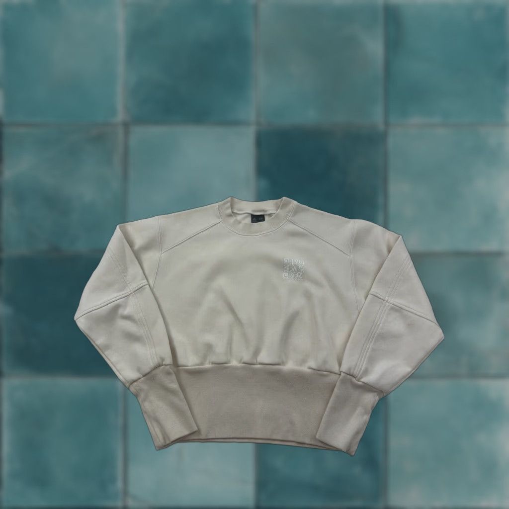 Adidas ADIDAS Sweatshirt Womens M Ivory Karlie Kloss Crew Neck Pullover Logo Activewear 90s Sports Womens Size M / US 6-8 / IT 42-44 - 1 Thumbnail