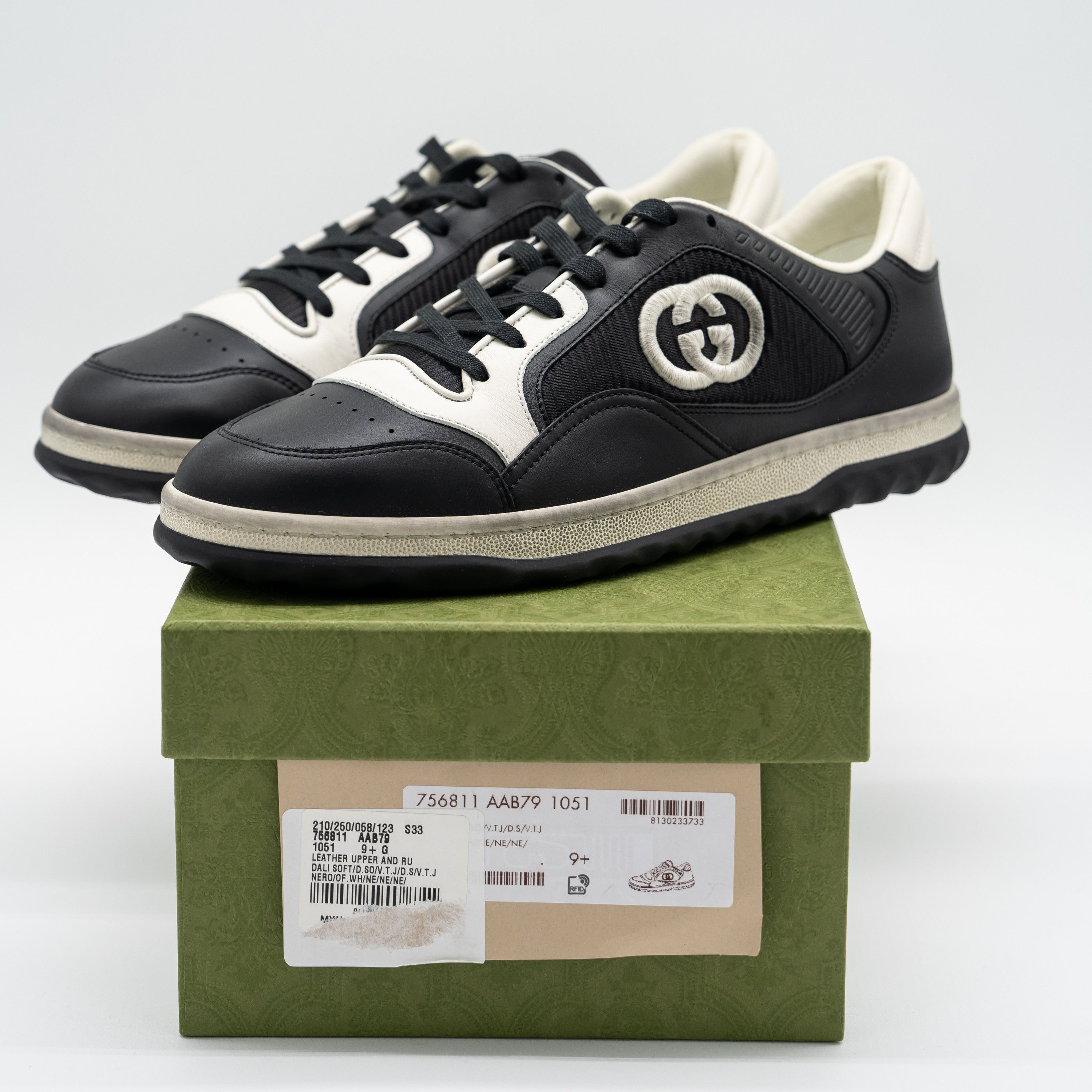 Gucci Gucci MAC80 Sneakers Black Off White Leather Size US 10 / EU 43 - 12 Thumbnail
