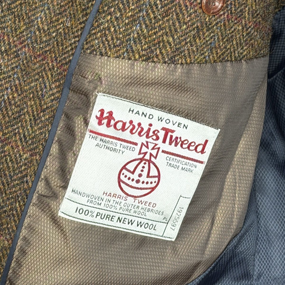 Harris Tweed Vtg Harris Tweed Brown Coat WOOL Jacket Blazer 40 R Size 40R - 10 Thumbnail