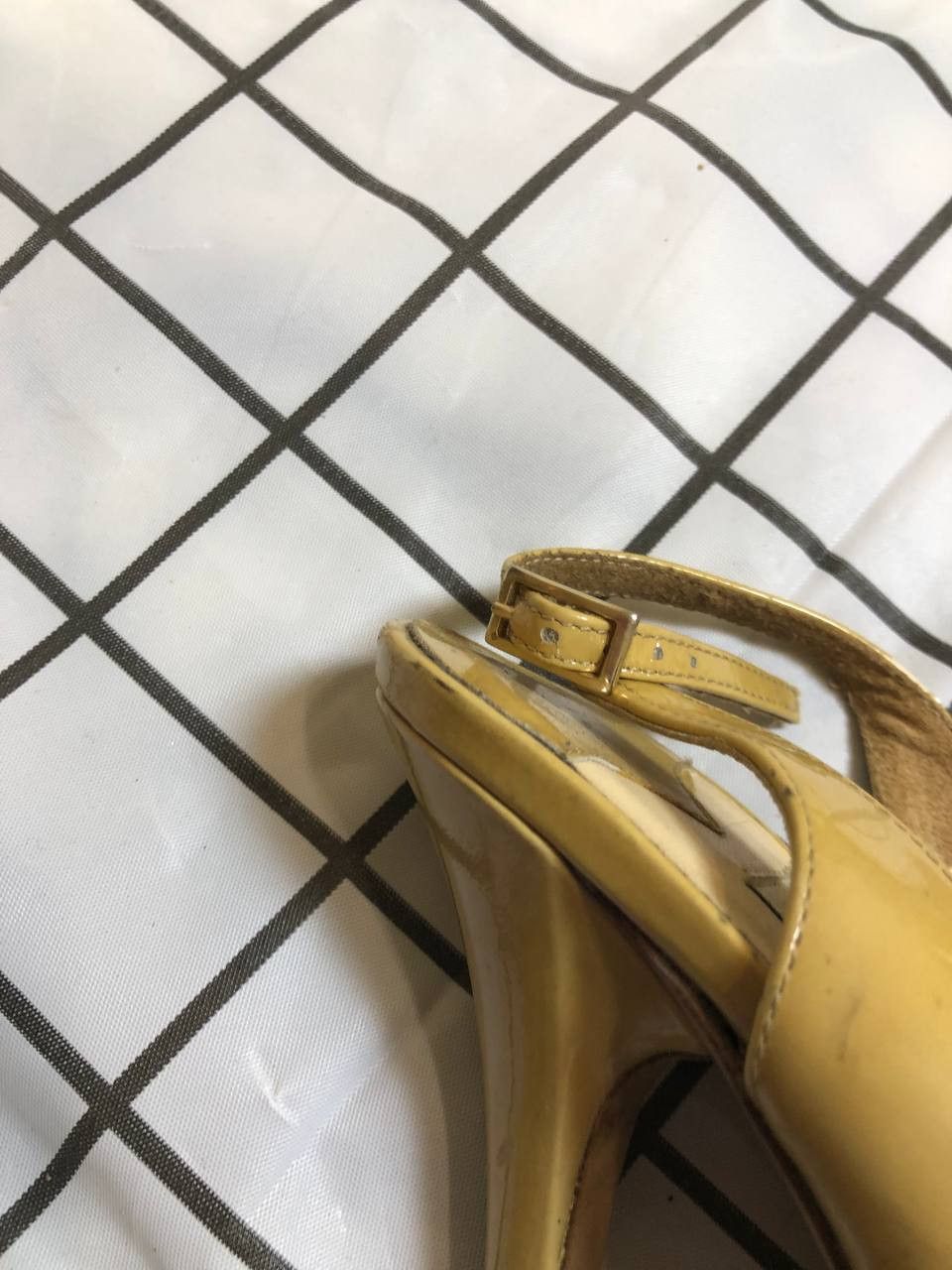 Jimmy Choo Jimmy Choo womens Shoes Yellow Patent Leather Pumps Peep Size US 5 / IT 35 - 2 Thumbnail