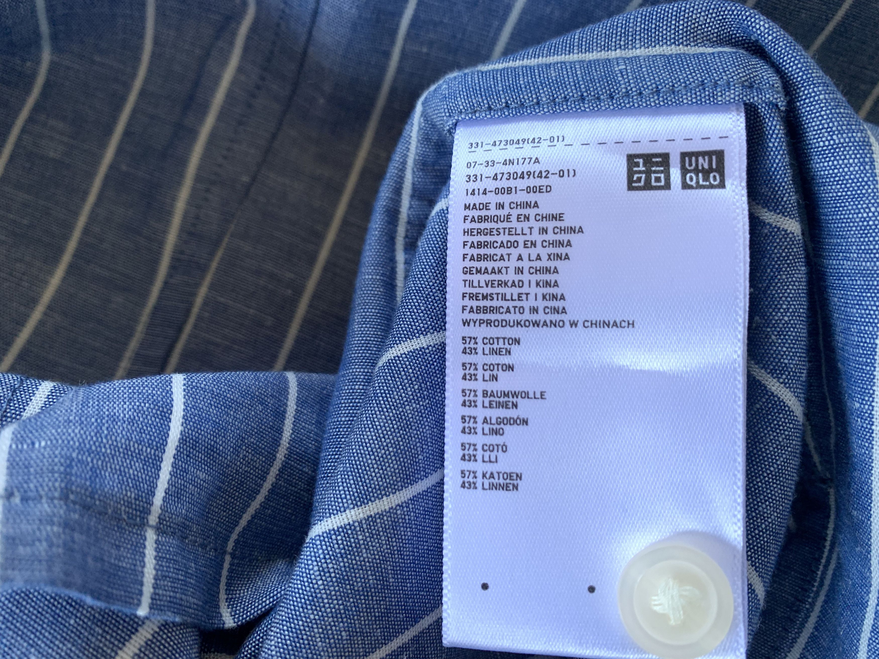 Uniqlo Uniqlo Cotton Linen Short Sleeve Stripe Shirt Size US S / EU 44-46 / 1 - 6 Thumbnail