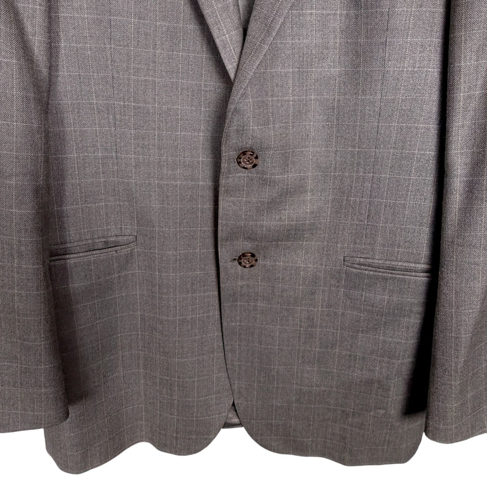 Burberry Burberry London Gray Blazer Plaid Silk Wool Men 42R Luxury Size 42R - 5 Thumbnail