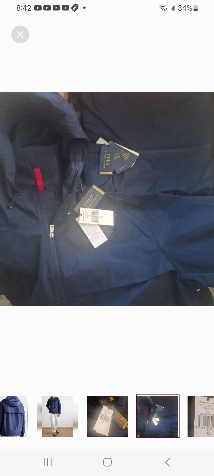 Polo Ralph Lauren Polo Ralph Logo Embroidered Shell Jacket Size US XL / EU 56 / 4 - 3 Thumbnail