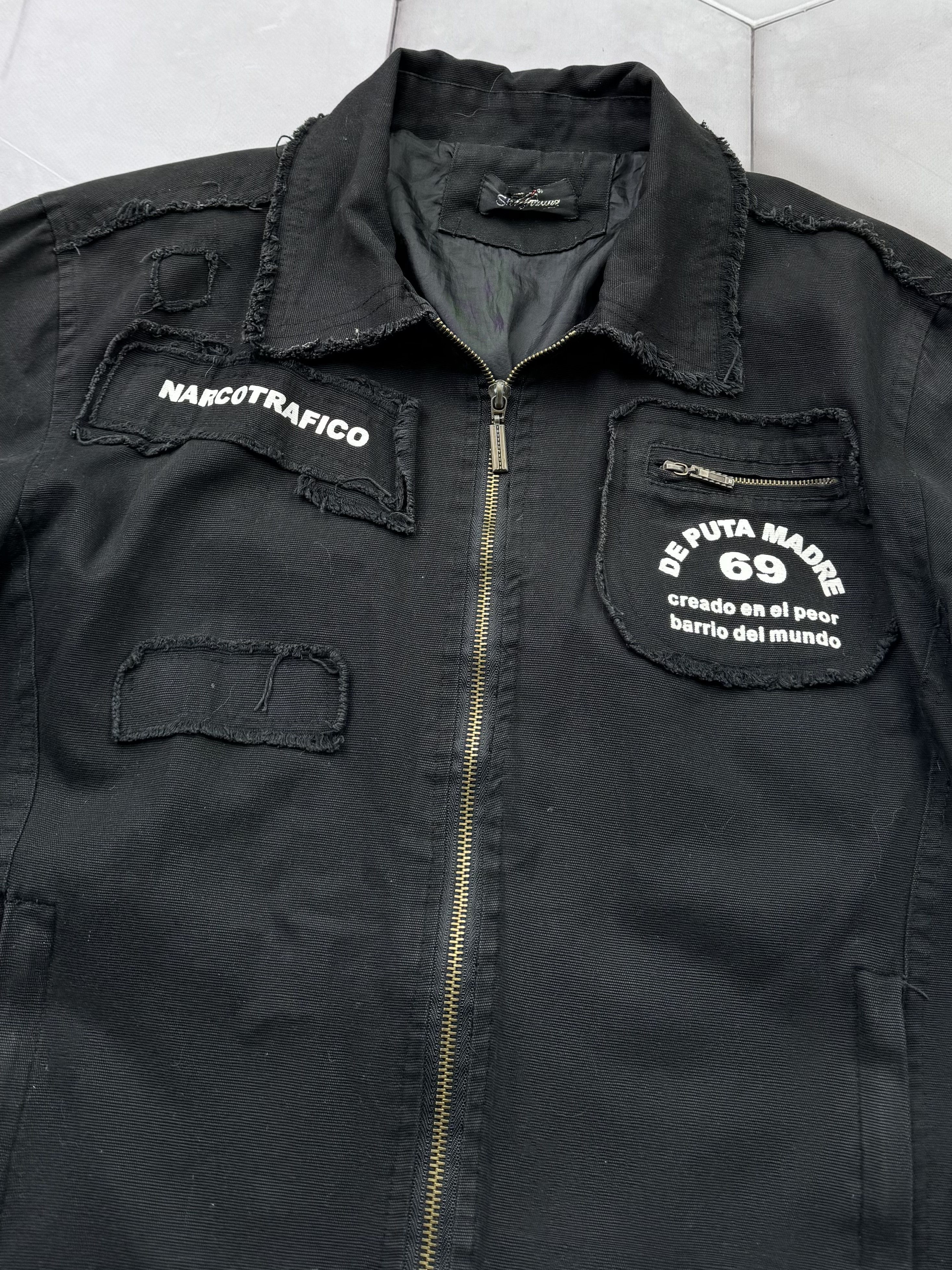 Japanese Brand Vintage Distressed Jacket "Narcotrafico" (E4) Size US M / EU 48-50 / 2 - 5 Thumbnail