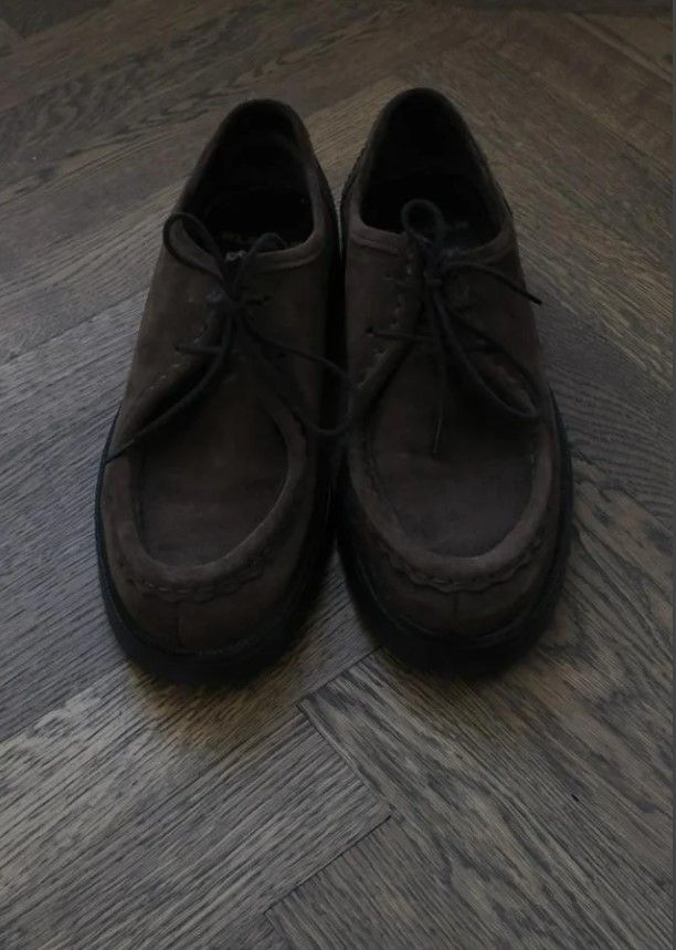 Kleman Kleman - Padror Moc Toe Shoe - Chocolate Suede Size US 6 / EU 39 - 1 Thumbnail