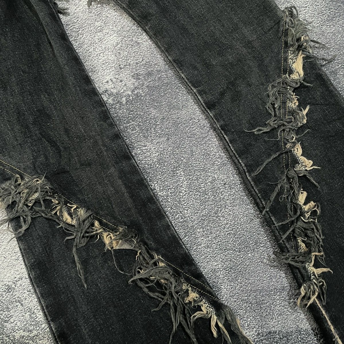 If Six Was Nine 🔥insane Silver Ash y2k japanese style flare jeans Size US 28 / EU 44 - 4 Thumbnail