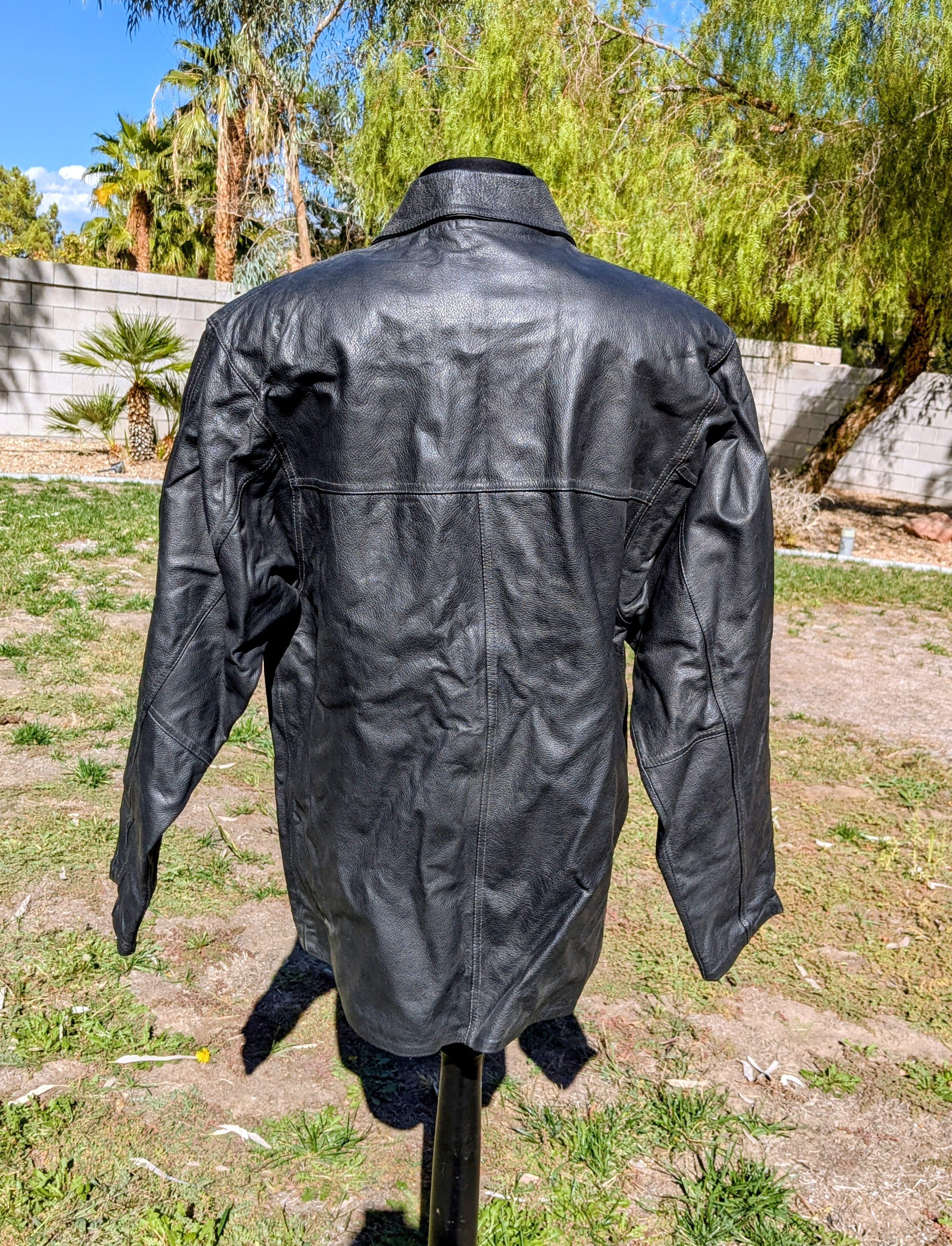 Other Vintage 90's Cuero Legitimo Leather Womens 4XL Jacket Coat Size 4XL / US 24-26 - 4 Thumbnail