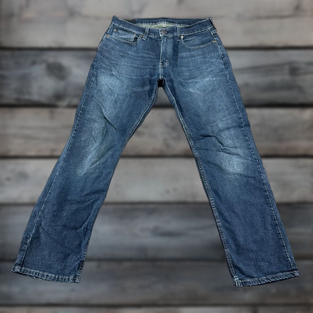 Levi's Levi's 559 Jeans Mens 33x32 Blue Dark Wash Relaxed Straight Fit Denim 5-Pocket Logo Size US 33 - 1 Thumbnail