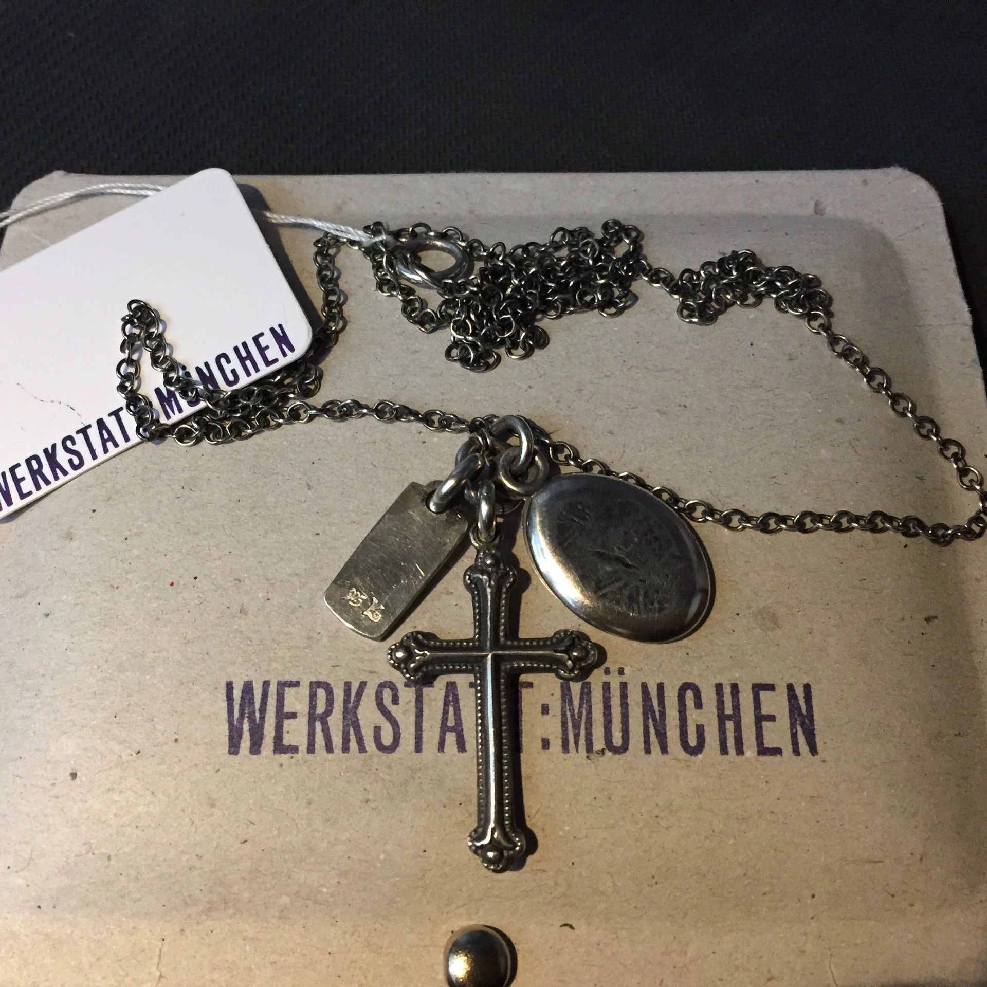 Werkstatt Munchen Werkstatt Munchen Large Cross Gothic Silver Necklace 70 Size ONE SIZE - 2 Thumbnail