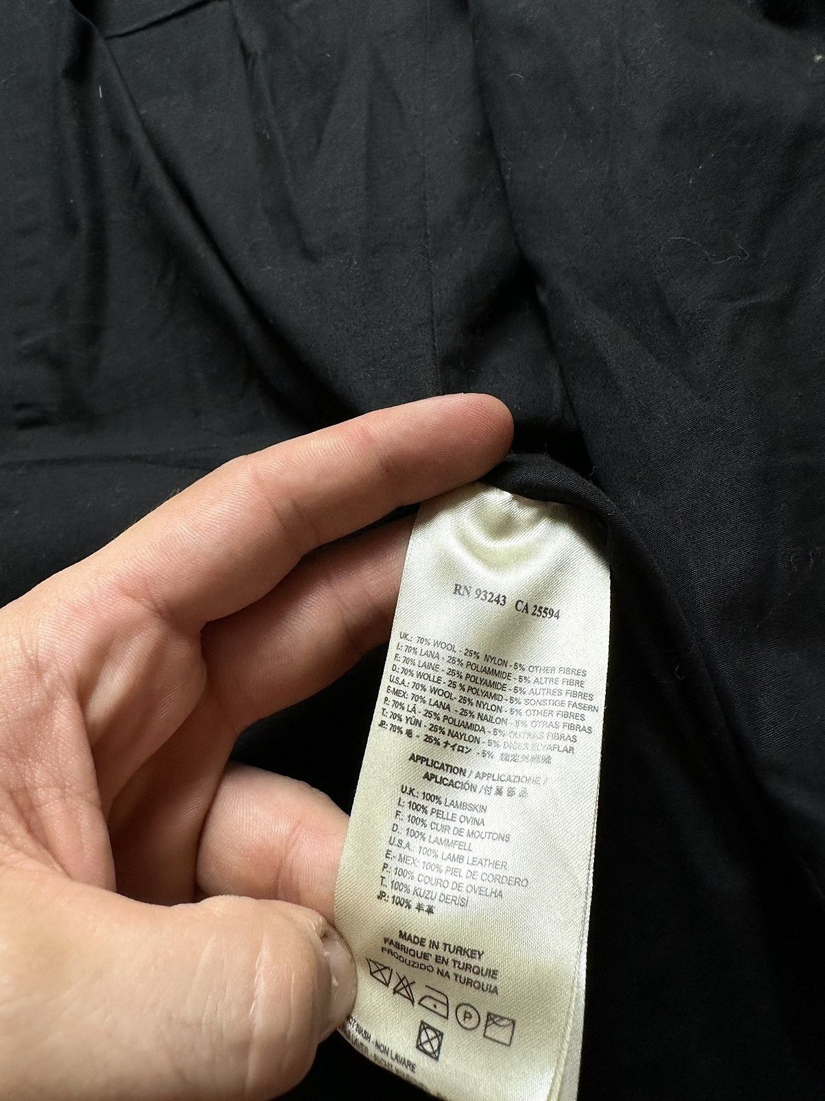 Diesel Vintage Diesel Wool Double Breasted Leather Insert Pea Coat Size US XL / EU 56 / 4 - 10 Thumbnail